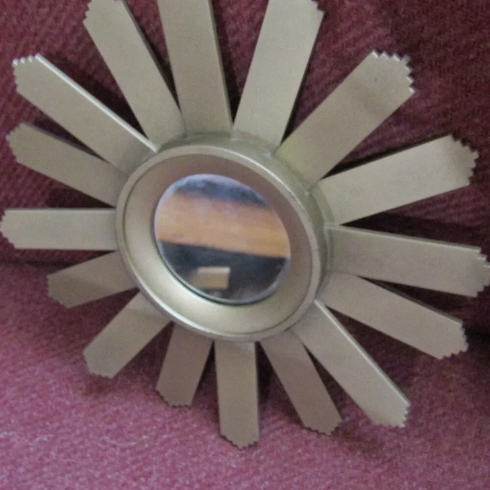 Gold Sunburst Accent Mirror Starburst Frame Mid-century Modern Art Wall Hanging